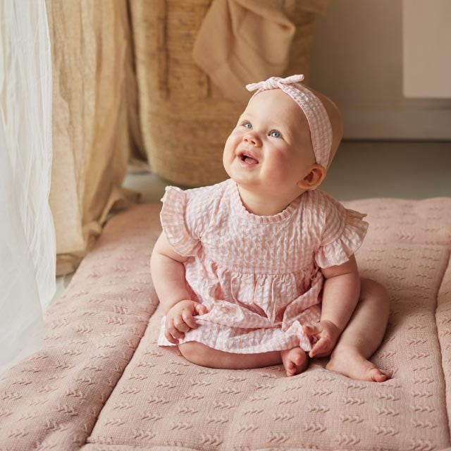 Jurk + haarband Light coral - 01 Girls sweet