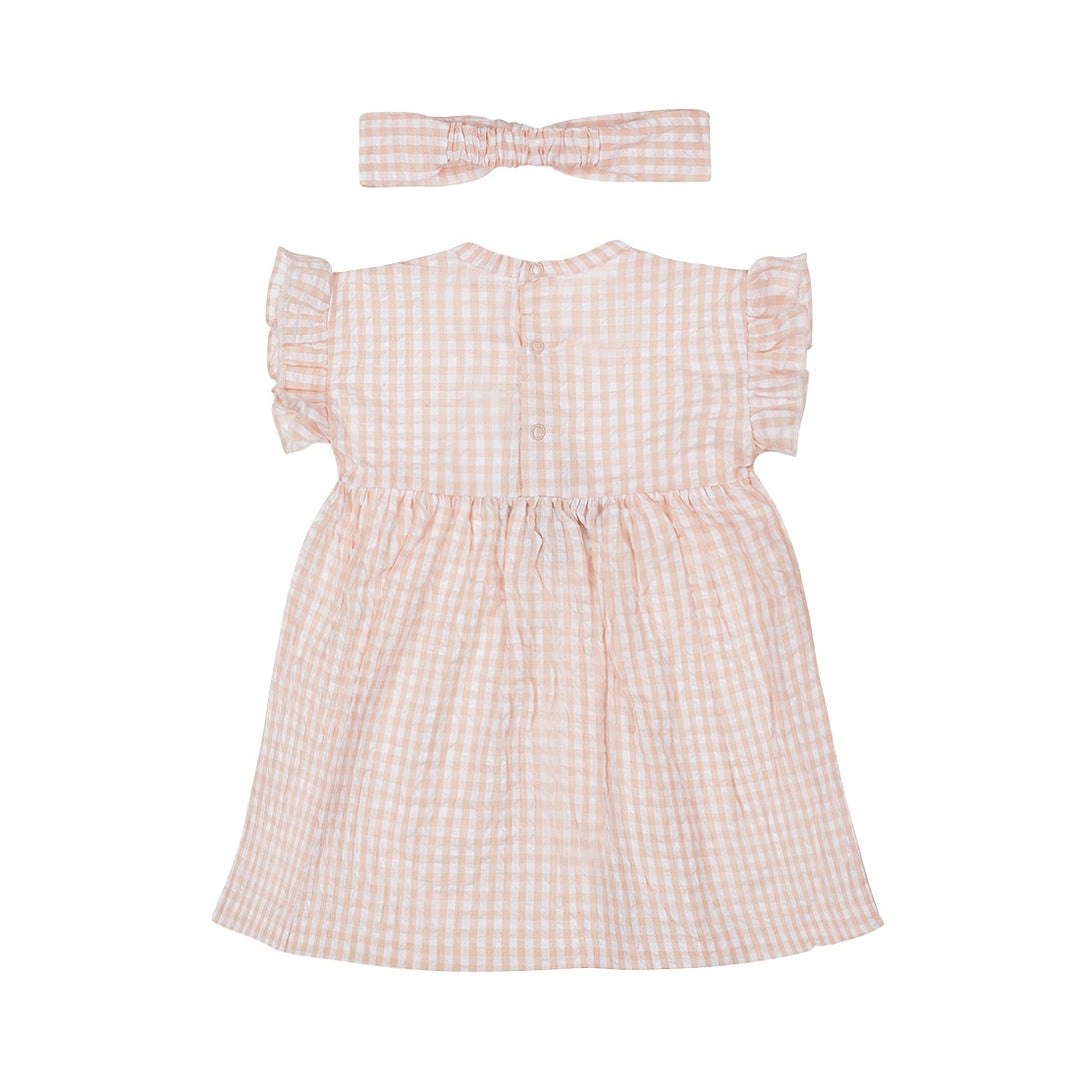 Jurk + haarband Light coral - 01 Girls sweet