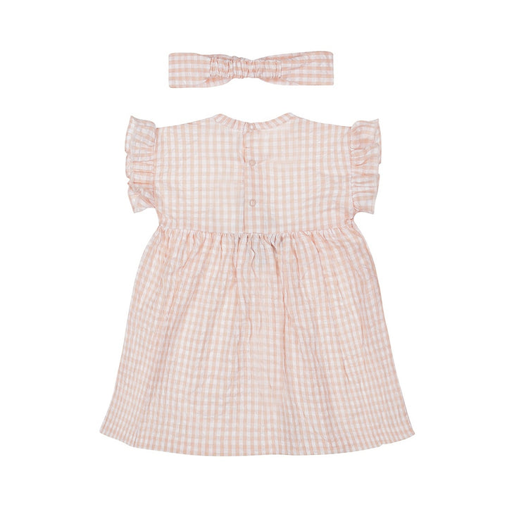 Jurk + haarband Light coral - 01 Girls sweet