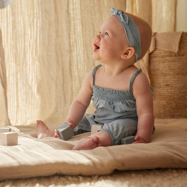 Jumpsuit + haarband Blue jeans - 02 Girls cute