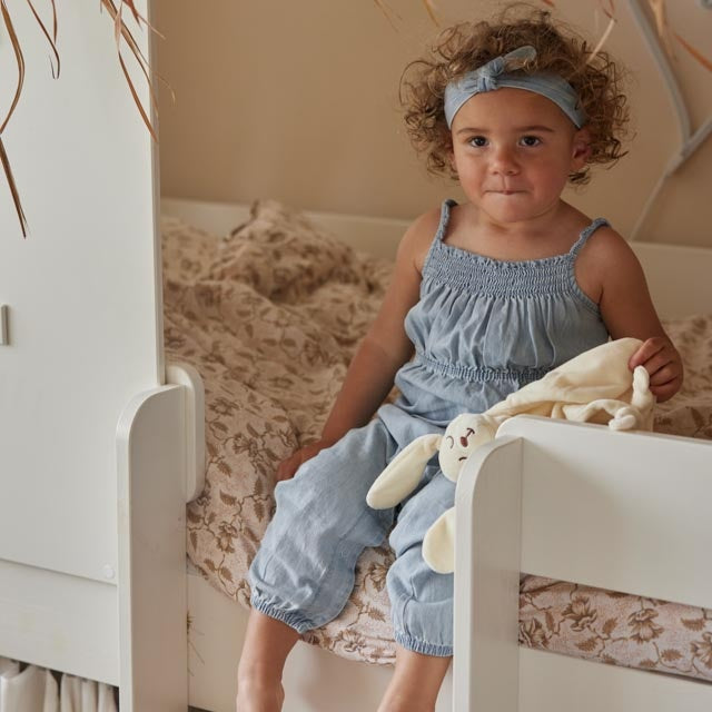 Jumpsuit + haarband Blue jeans - 02 Girls cute
