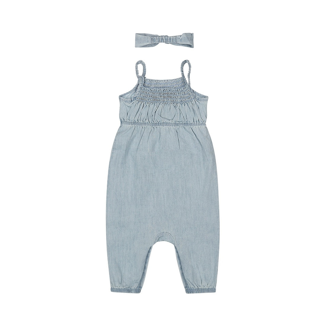 Jumpsuit + haarband Blue jeans - 02 Girls cute