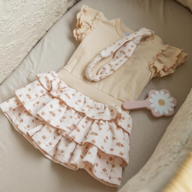 Jurk + haarband Light peach - 02 Girls cute