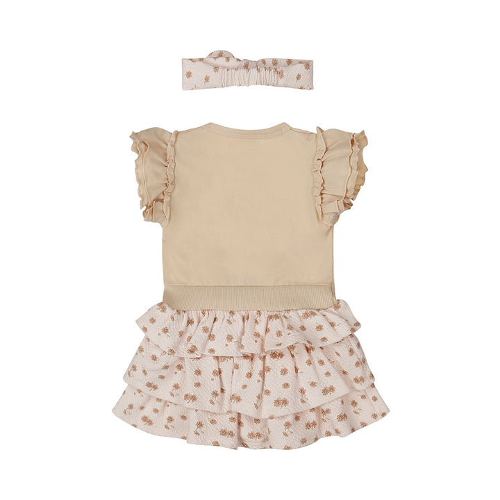 Jurk + haarband Light peach - 02 Girls cute