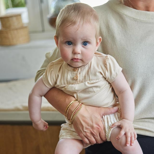 2 - Teiliges Set Beige - 03 Mädchen kleine Blumen