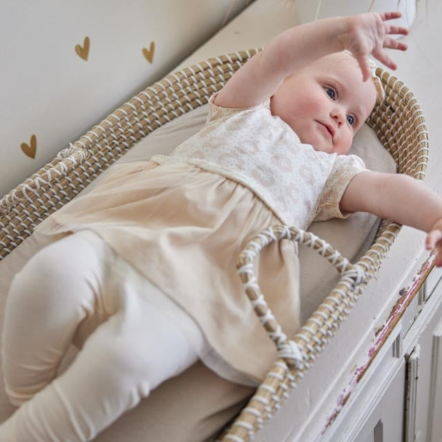 2 - Delig setje + haarband Beige - 03 Girls little flowers