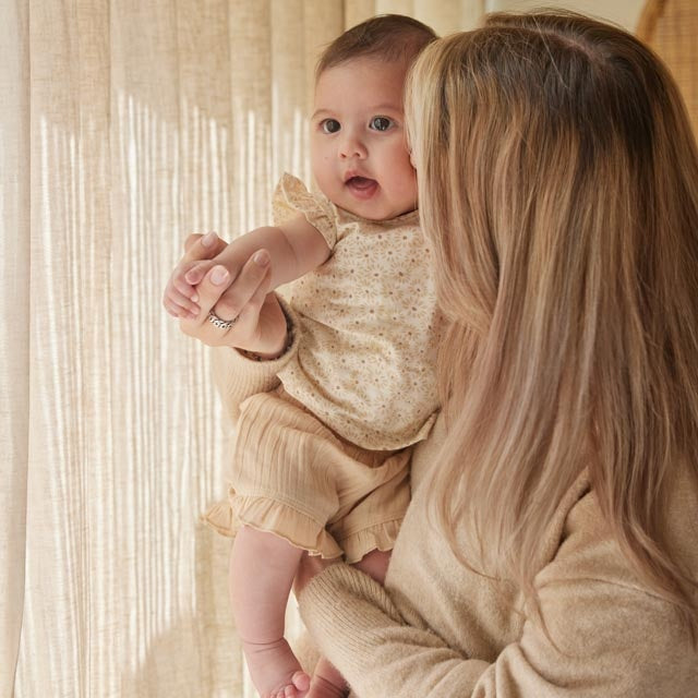 2 - Teiliges Set Beige - 03 Mädchen kleine Blumen