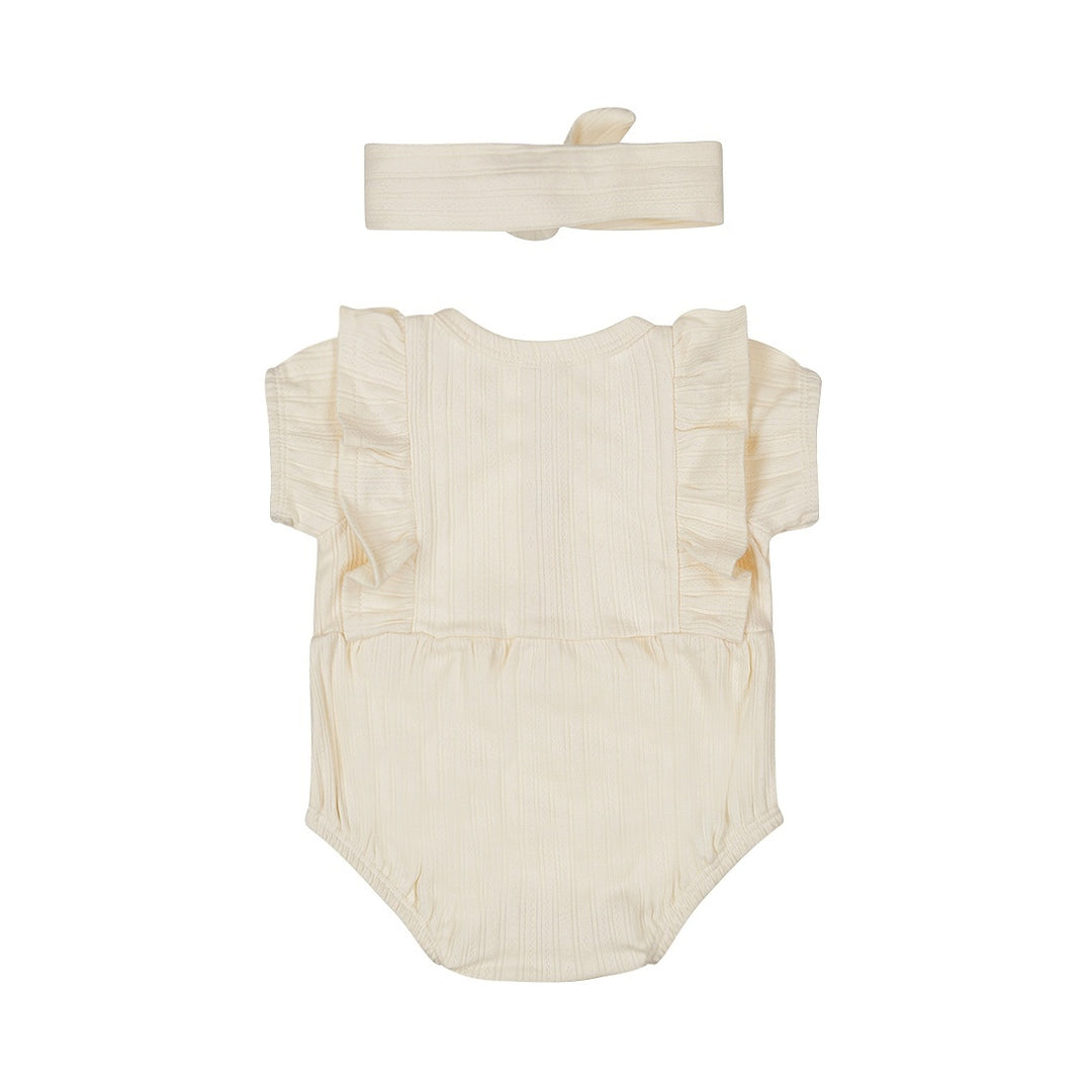 Boxpak + haarband Off white - 03 Girls little flowers