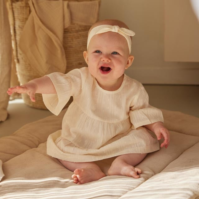 Jurk+ haarband Off white - 03 Girls little flowers