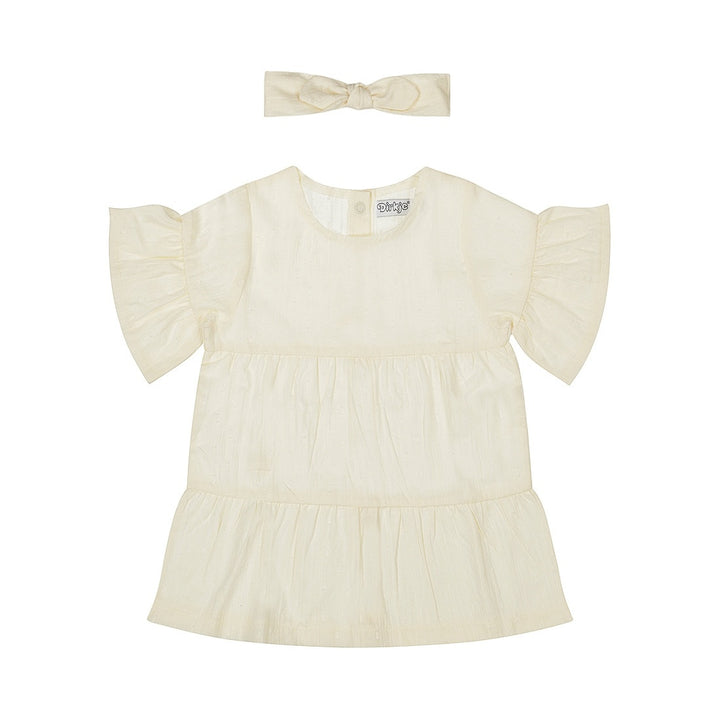 Jurk+ haarband Off white - 03 Girls little flowers