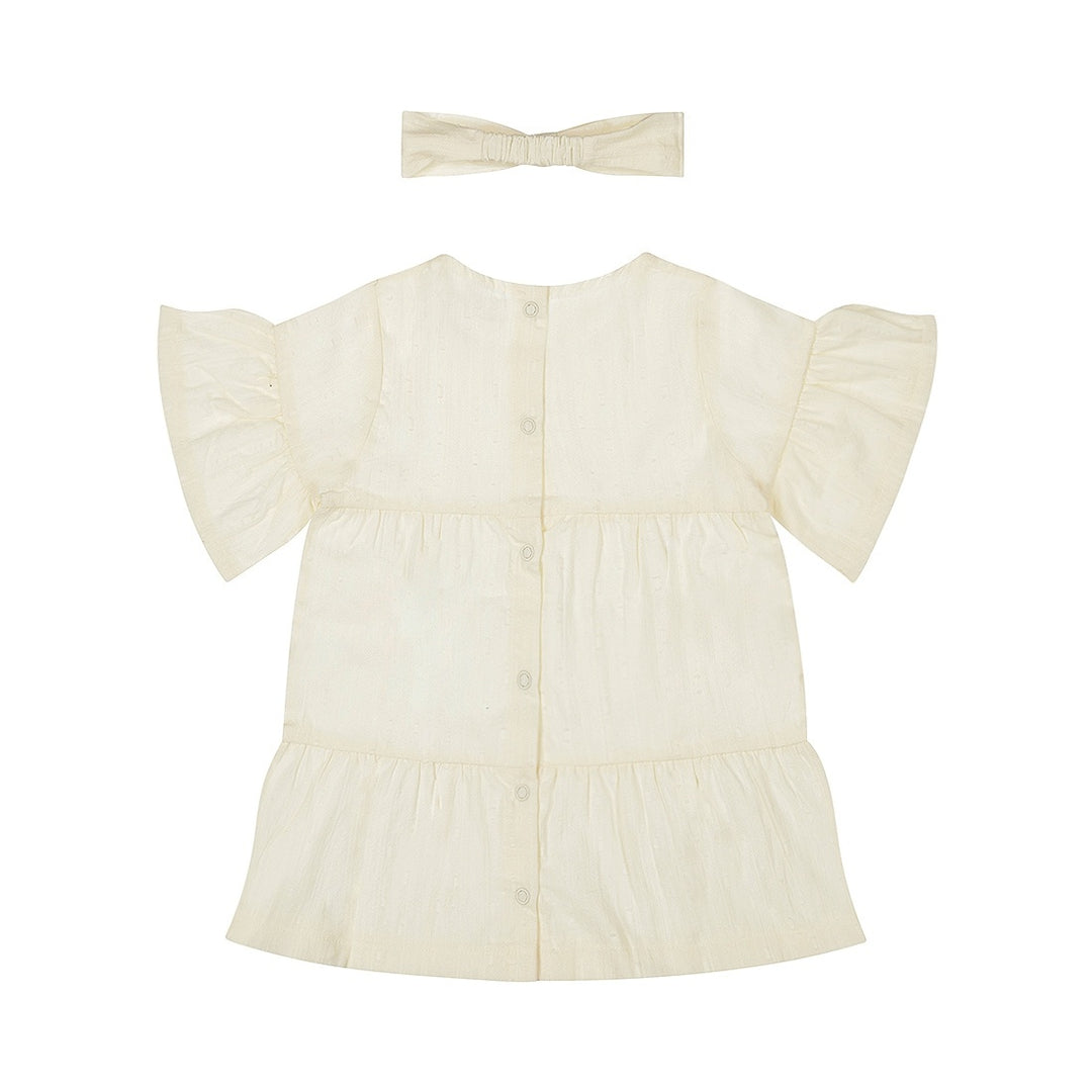 Jurk+ haarband Off white - 03 Girls little flowers