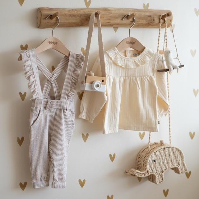 Langarmshirt Off white - 03 Mädchen kleine Blumen