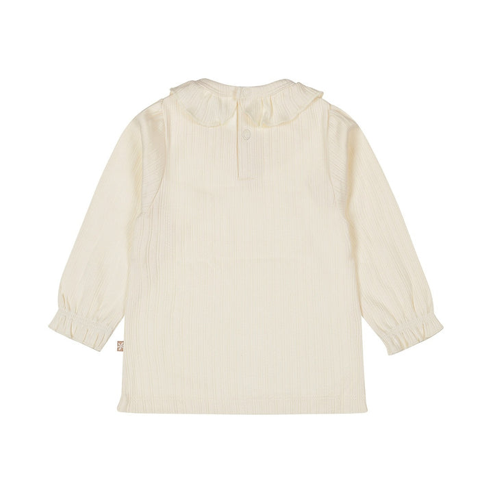 Langarmshirt Off white - 03 Mädchen kleine Blumen