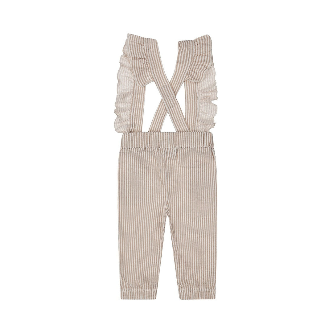 Hose mit Hosenträgern Braun - 03 Mädchen kleine Blumen