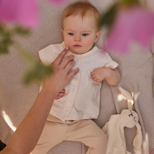 2 - Pack leggings Beige - 03 Girls little flowers