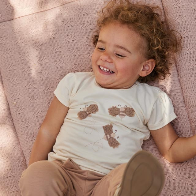 Jogginghose Braun - 03 Mädchen kleine Blumen