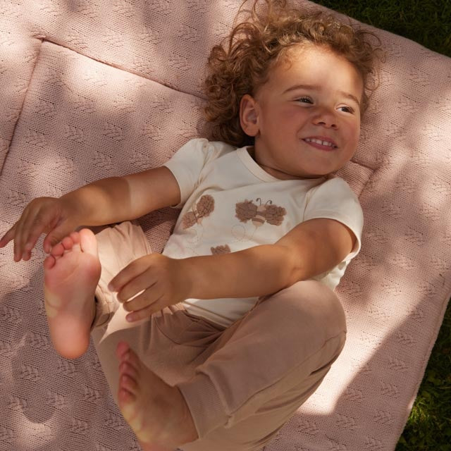 Jogginghose Braun - 03 Mädchen kleine Blumen