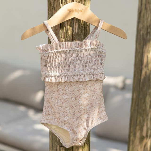 Zwempak Beige - 03 Girls little flowers