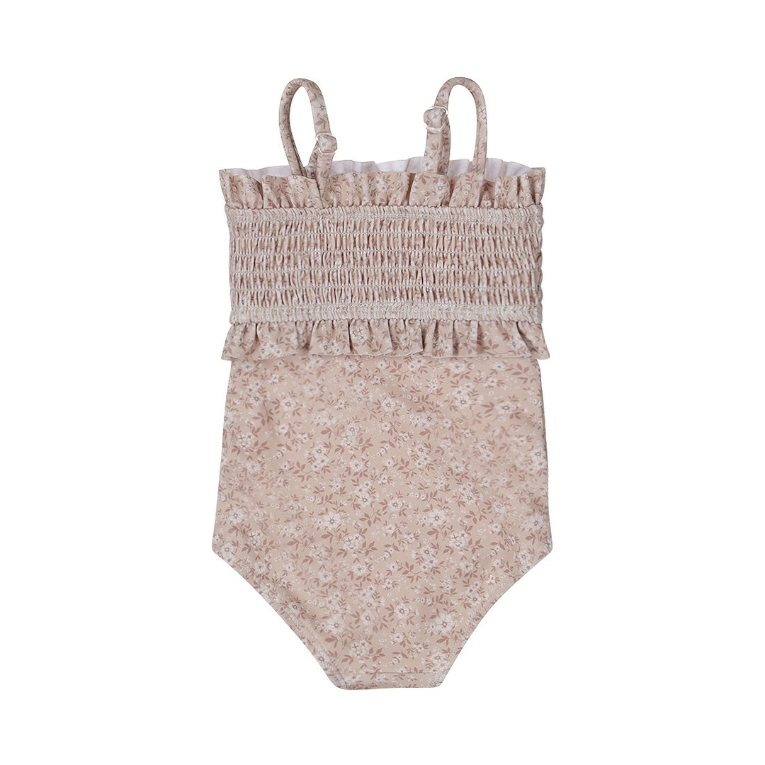 Zwempak Beige - 03 Girls little flowers