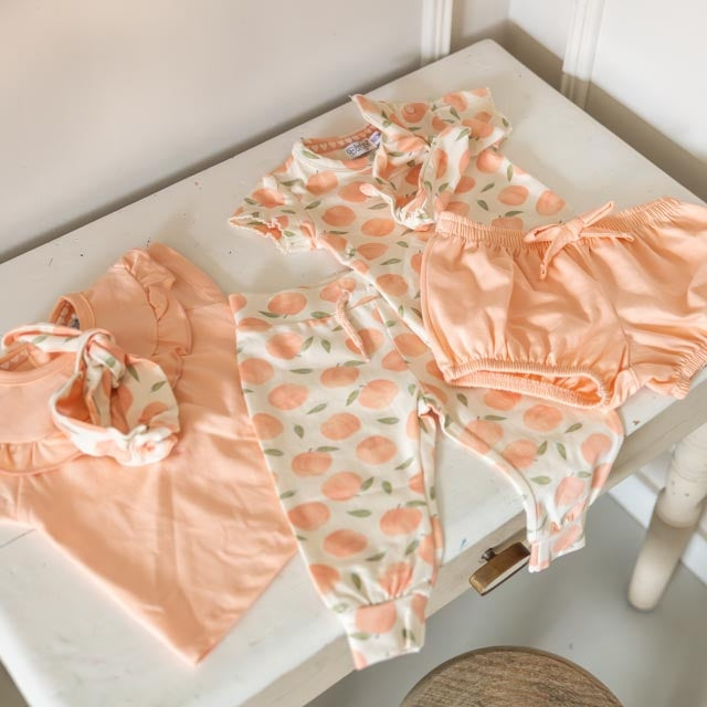 2 - Teiliges Set + Haarband Verblasster Pfirsich - 05 Mädchen frisch