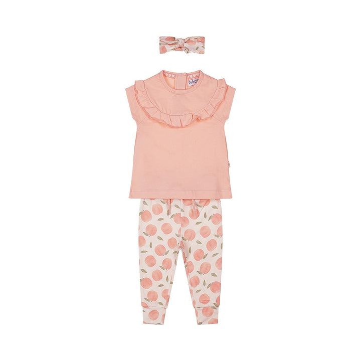 2 - Teiliges Set + Haarband Verblasster Pfirsich - 05 Mädchen frisch