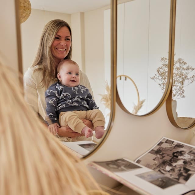 Pullover mit überschnittenen Schultern Navy - 03 Jungen Sonnenuntergang