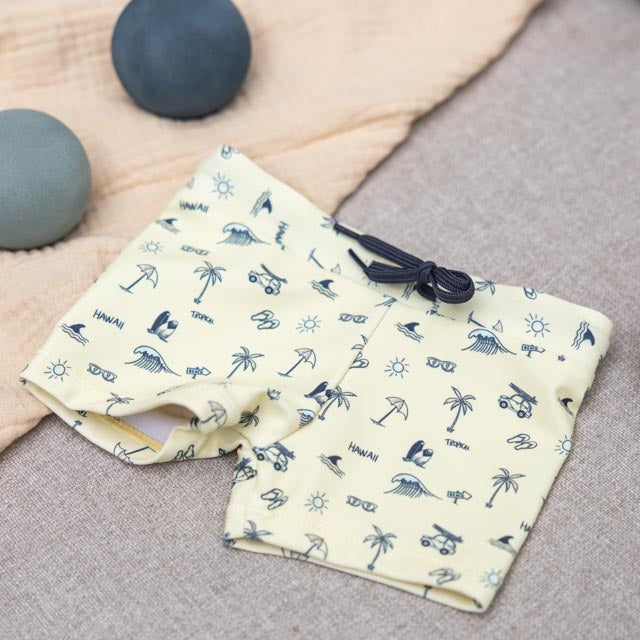 Zwemshort Light yellow - 03 Boys sunset
