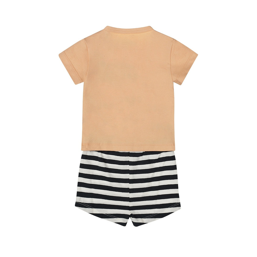 Pyjama shortama Bright orange - 04 Boys roar