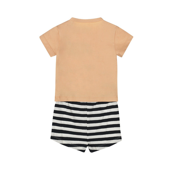 Pyjama shortama Bright orange - 04 Boys roar