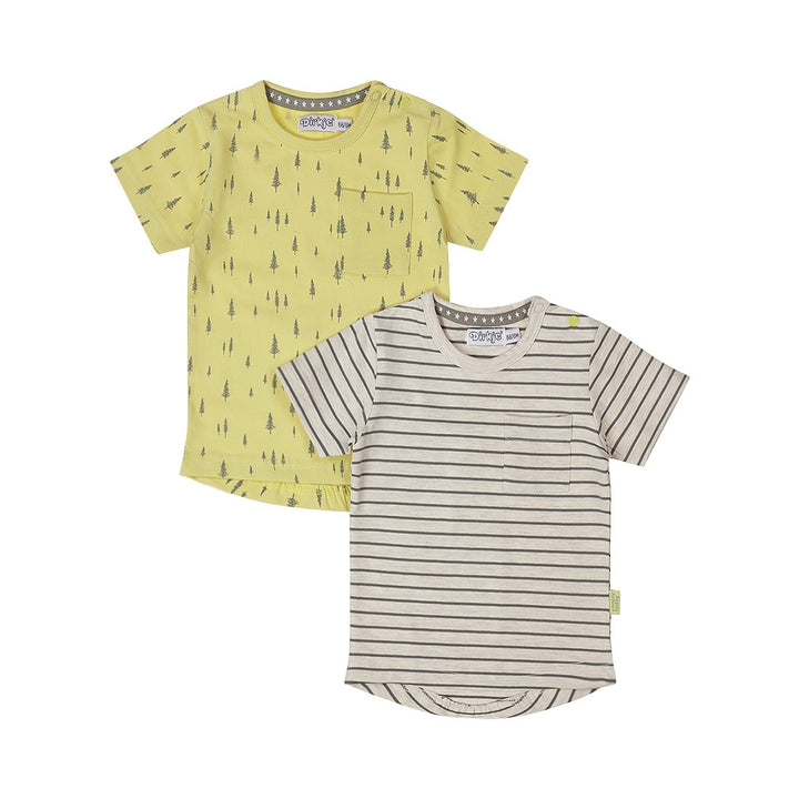 2 Pack t - shirt Light yellow - 05 Boys jump around