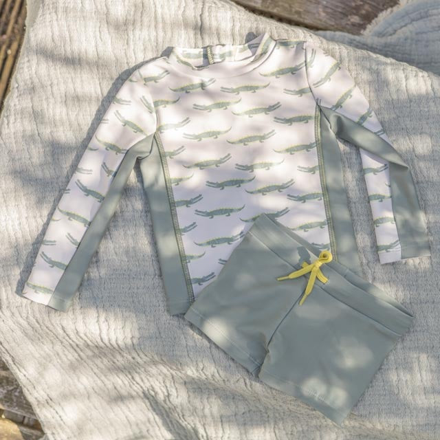 2 - Delig zwem set Dusty green - 05 Boys jump around