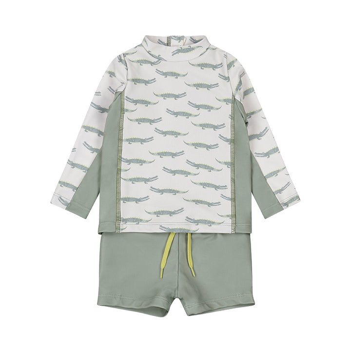 2 - Delig zwem set Dusty green - 05 Boys jump around