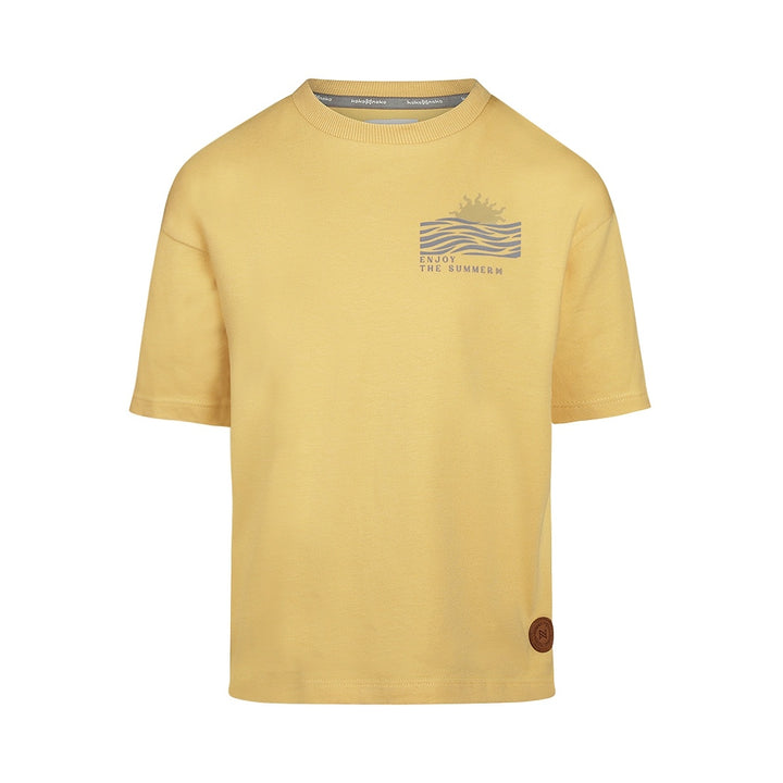 T-Shirt lockere Passform mit überschnittenen Schultern Gelb - Jungen 1