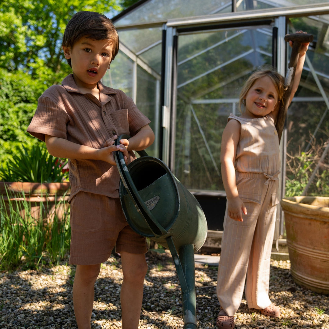 Kurz Verblasst Braun - Jungen 1