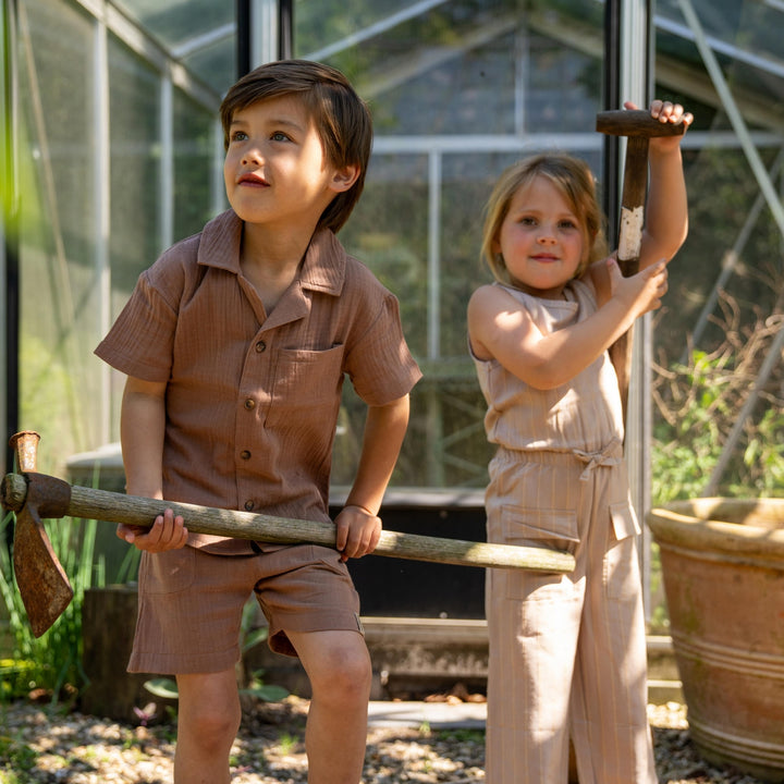 Kurz Verblasst Braun - Jungen 1