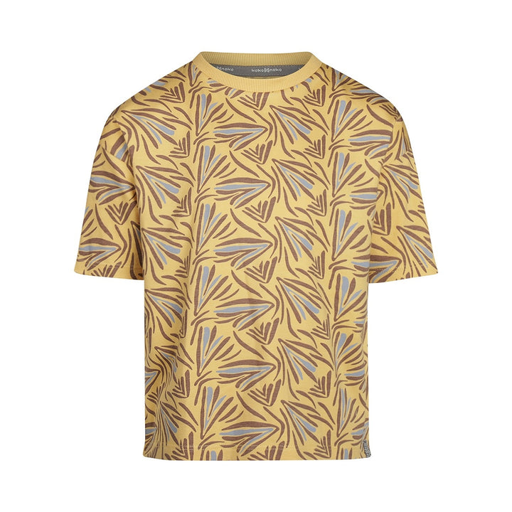 T-Shirt lockere Passform mit überschnittenen Schultern Gelb - Jungen 1