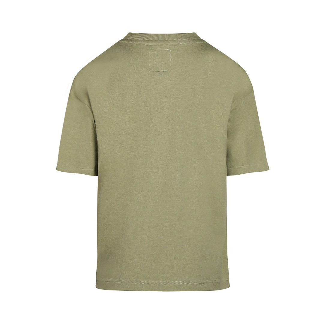 T-Shirt lockere Passform mit abgesenkter Schulter Hell verblasstes Grün - Jungen 2