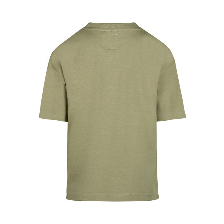 T-Shirt lockere Passform mit abgesenkter Schulter Hell verblasstes Grün - Jungen 2