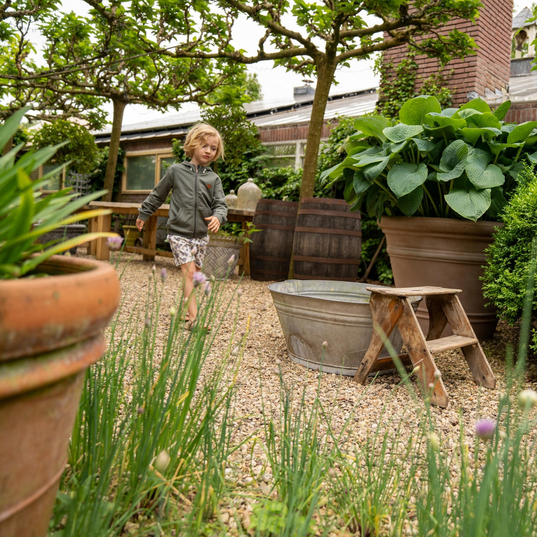 Weste mit Kapuze Verblasst grün - Jungen 2
