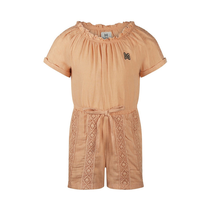 Kurzer Jumpsuit Pfirsich - Mädchen 1