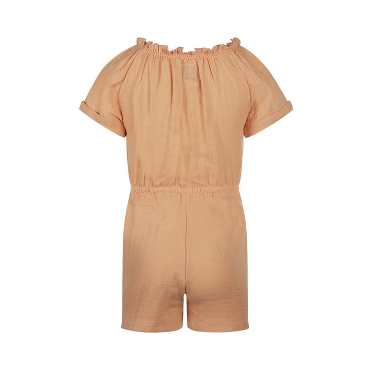Kurzer Jumpsuit Pfirsich - Mädchen 1