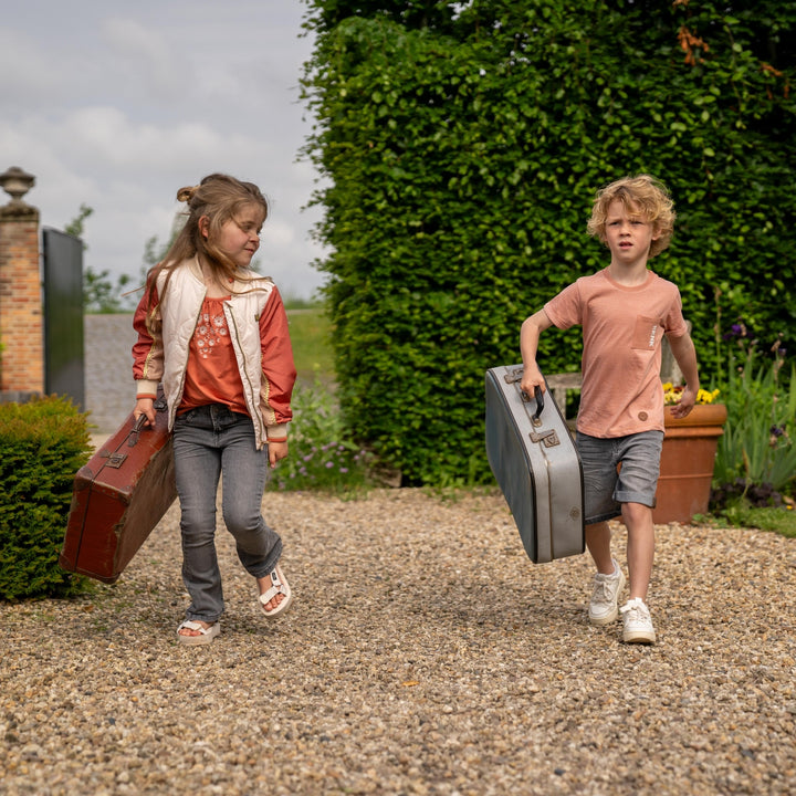 Top with straps Rusty orange - girls 2