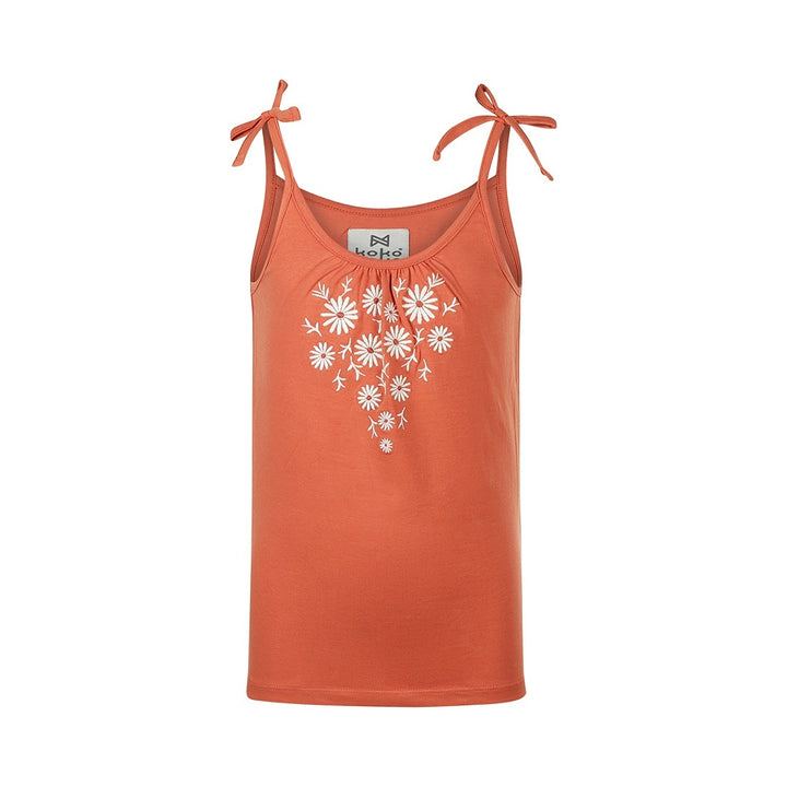 Top with straps Rusty orange - girls 2