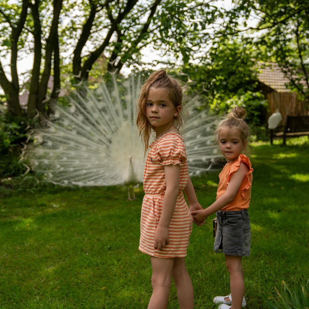 Jumpsuit short Orange - girls 2