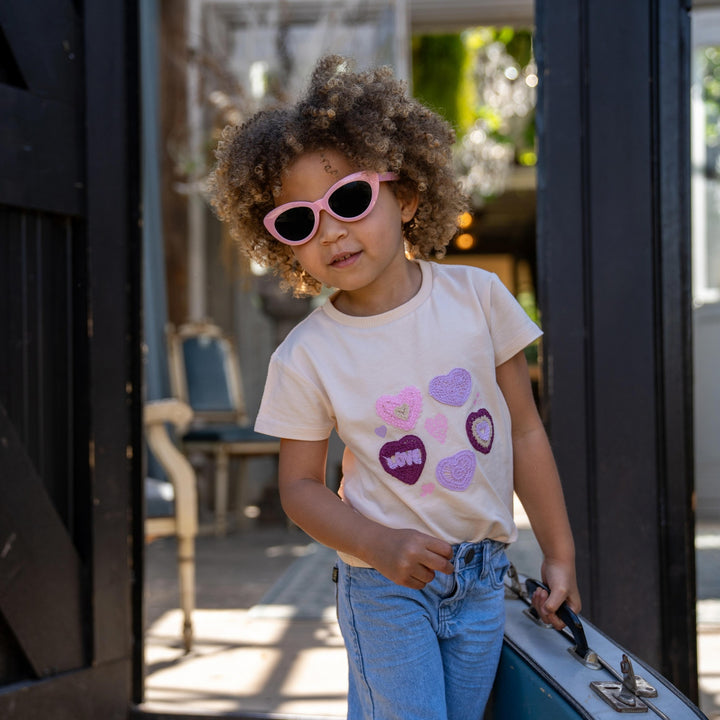 T - shirt boxy Beige - girls 4