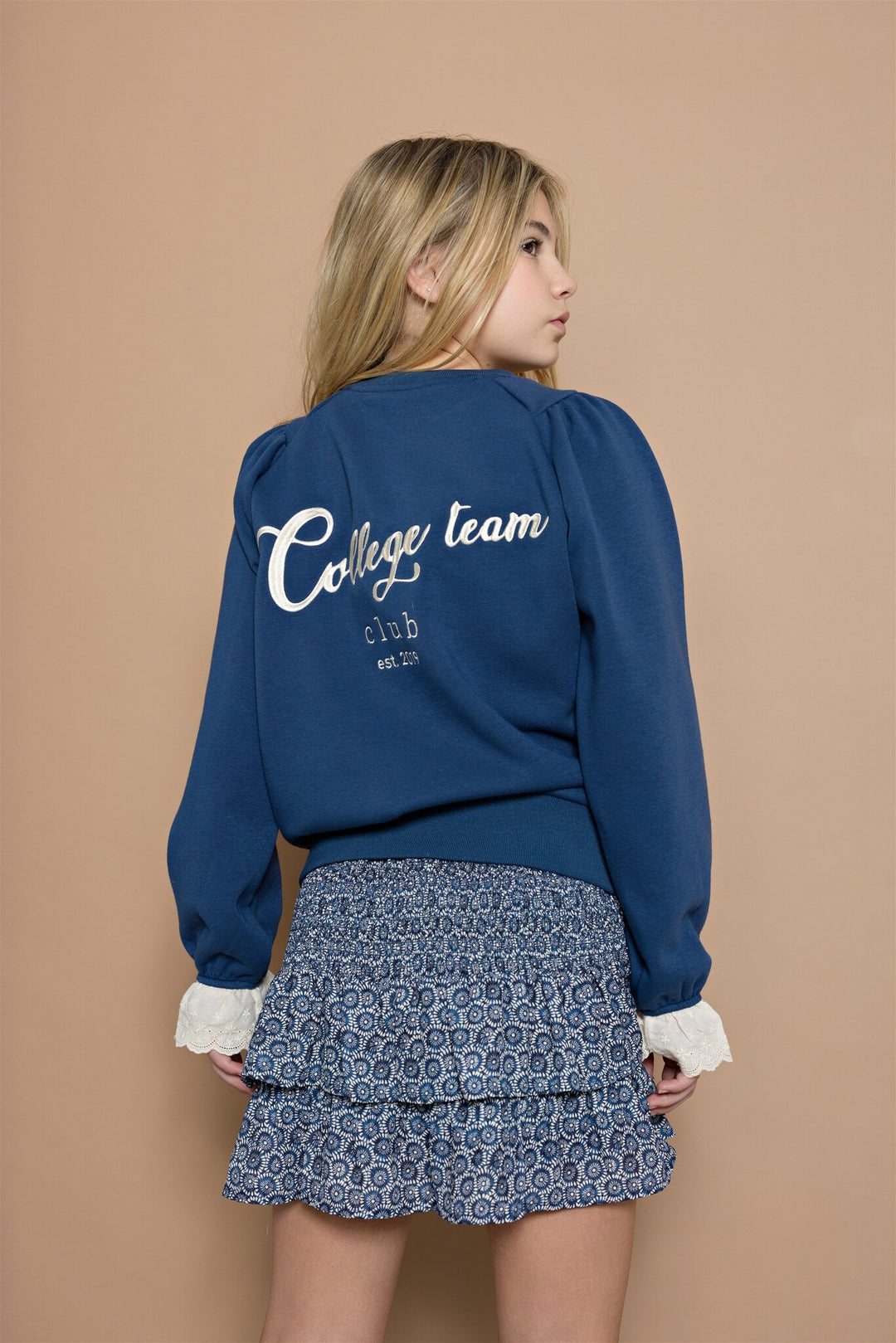 Teens Pullover Kaila mit kontrastierenden Bündchen Ensign Blue