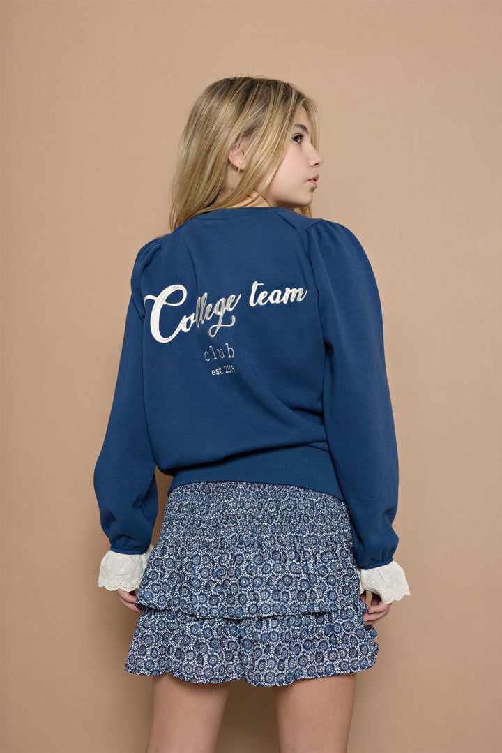 Teens Pullover Kaila mit kontrastierenden Bündchen Ensign Blue