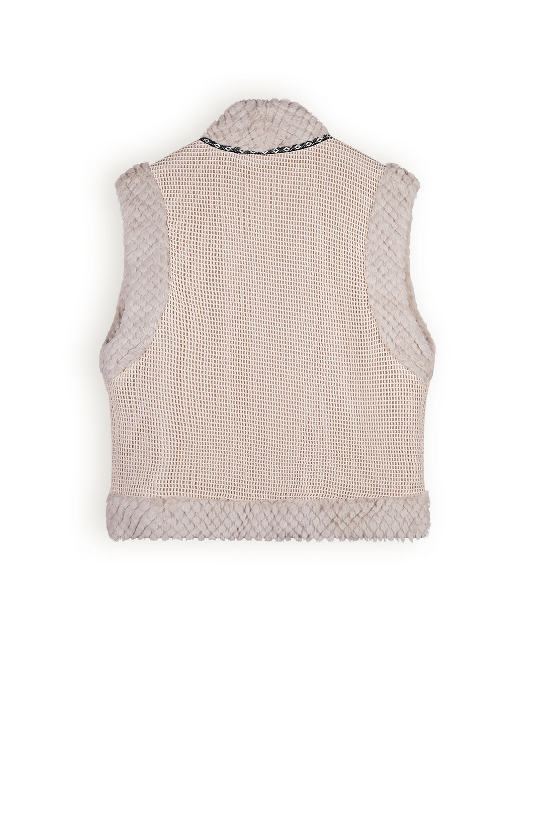 Teens vest Kiddy Nettingte Pearled Ivory