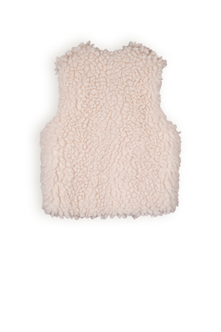 Teens vest Kath Fluffy furte Pearled Ivory