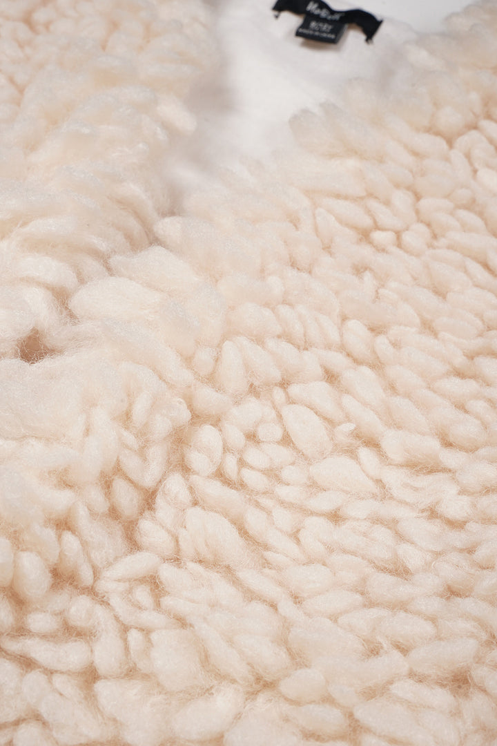Teens vest Kath Fluffy furte Pearled Ivory